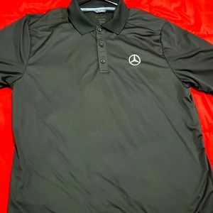 Mercedes logo golf shirt,size Lg